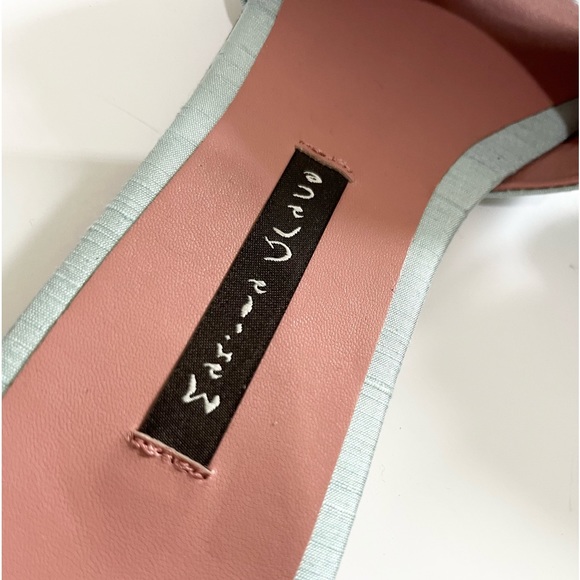 MANILA GRACE Azure Silk Slide Sandsls. - Picture 10 of 14